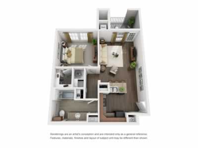 A1 - One Bedroom / One Bath - 700 Sq. Ft.*